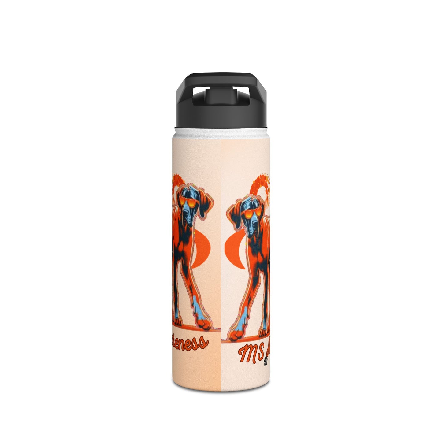 Great Dane "Here to Support You" MS Awareness Stainless Steel Water Bottle