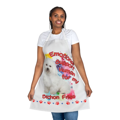 Emotional Support Human for my Bichon Frise Apron
