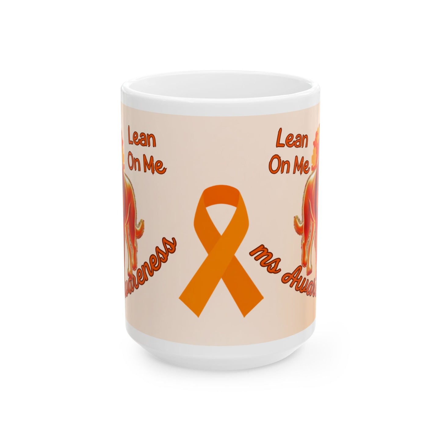 Labrador Retriever MS Awareness Ceramic Mug - "Lean on Me" Mobility Service Dog Coffee Cup