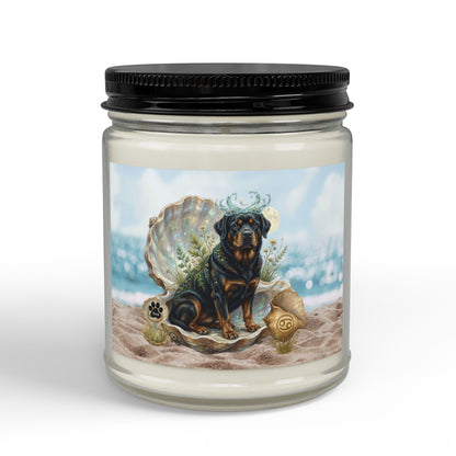 Cancer Zodiac Rottweiler Elements Text-Free Luxury Scented Soy Candle