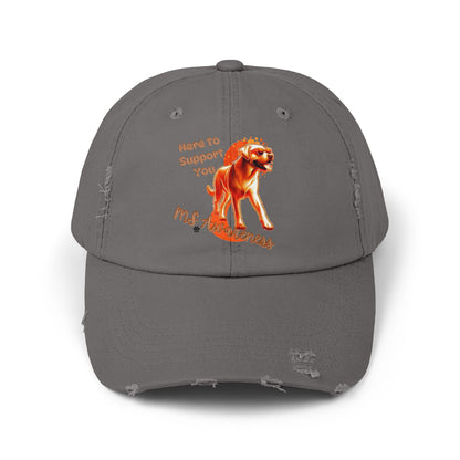 Labrador Retriever "Here to Support You" MS Awareness Distressed Cap
