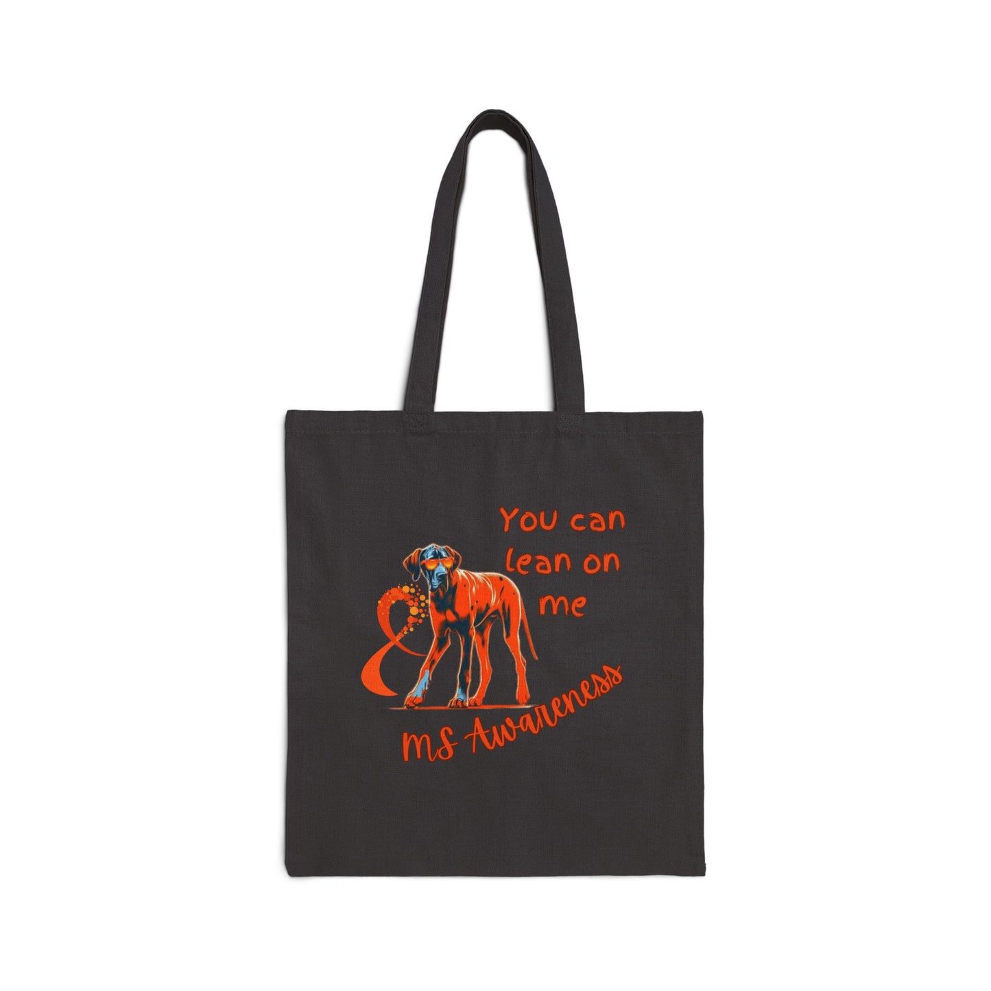 MS Awareness Great Dane lean on me Cotton Canvas Tote Bag