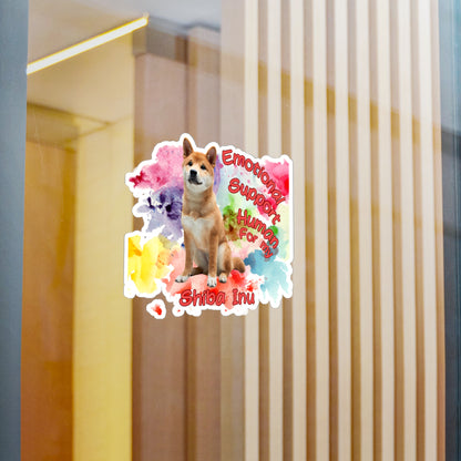 Emotional Support Human for Shiba Inu  die cut Sticker