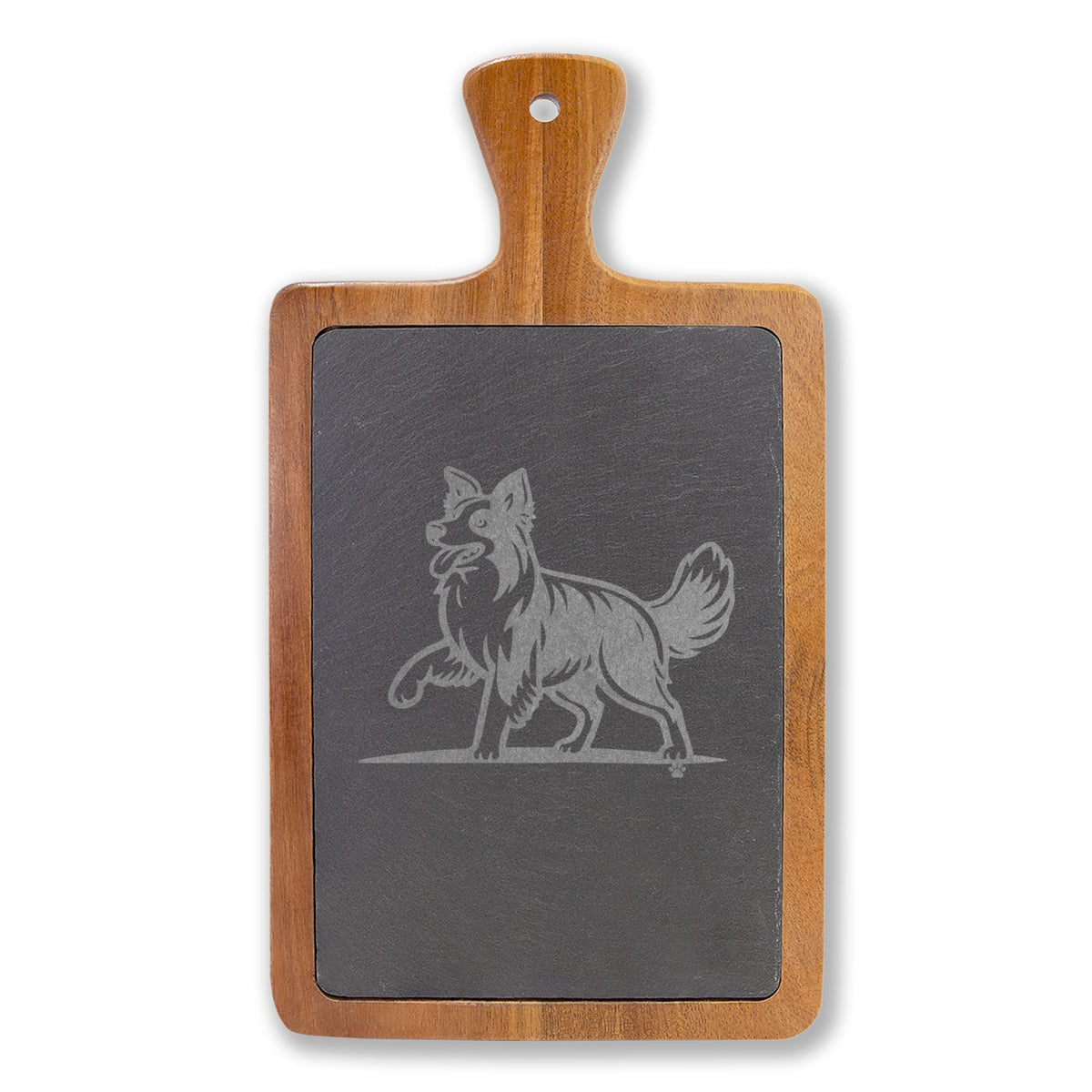 Border Collie Engraved Charcuterie Board, Dog Lover Cheese Board & Serving Platter