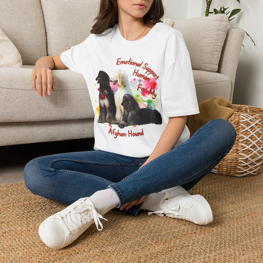 Afghan Hound Emotional Support Human T-shirt
