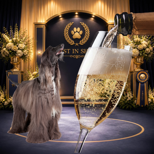 Afghan Hound  Engraved Champagne Flute