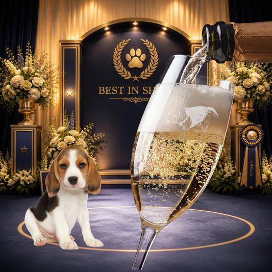 Beagle Engraved Champagne Flute