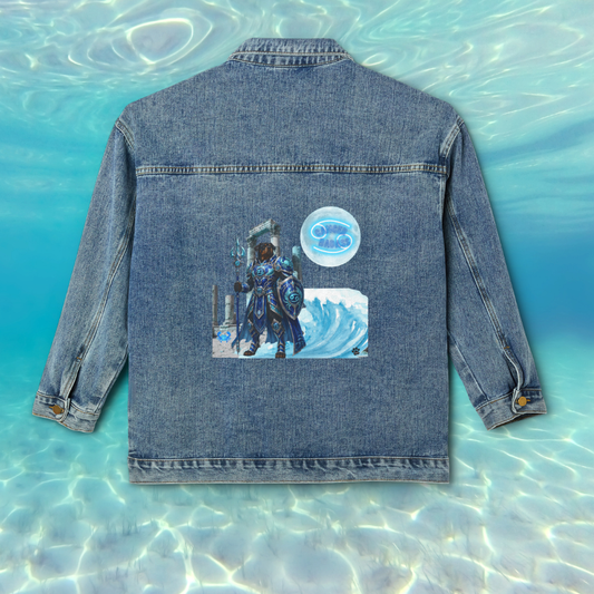 Cancer Zodiac Denim Jacket for Women - Rottweiler Artwork