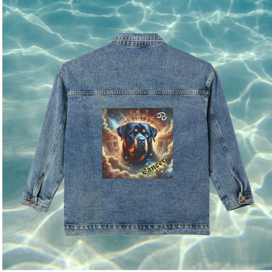 Cancer Rottweiler Celestial Denim Jacket