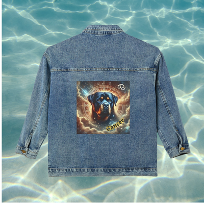 Cancer Rottweiler Celestial Denim Jacket