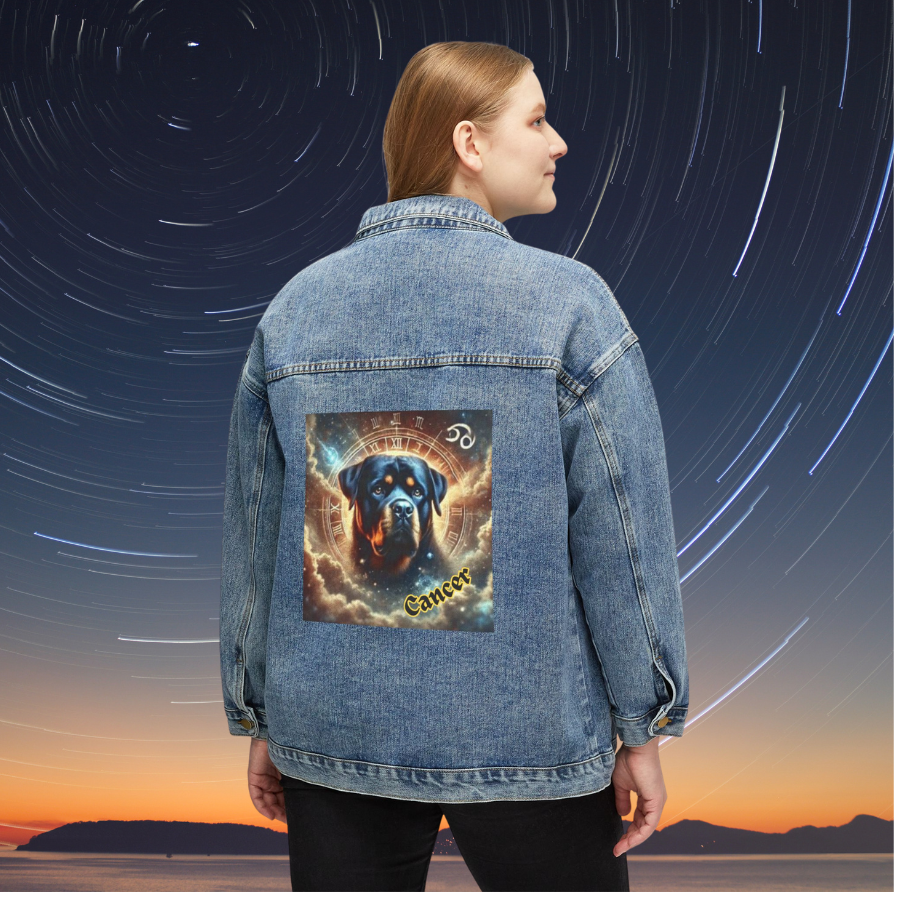Cancer Rottweiler Celestial Denim Jacket