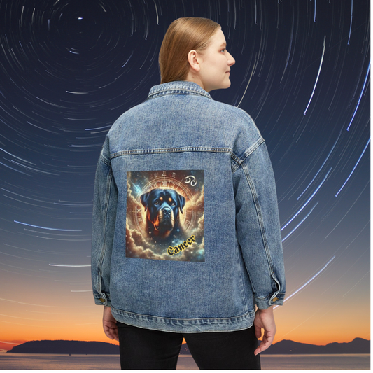 Cancer Rottweiler Celestial Denim Jacket