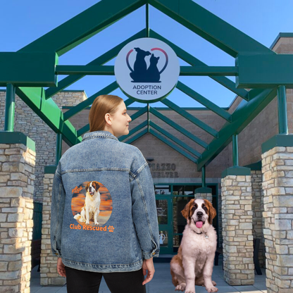 Saint Bernard Club Rescued Women’s Denim Jacket "Amor Fati"