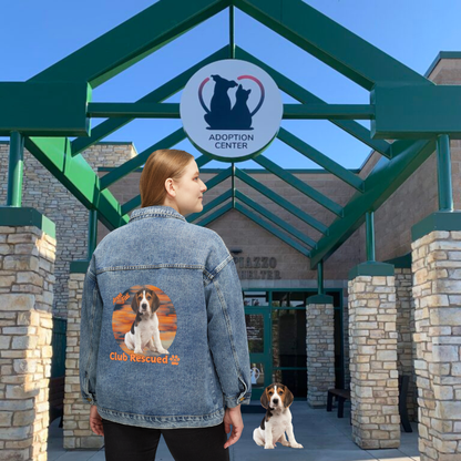 Beagle Club Rescued Women's Denim Jacket "Amor Fati"