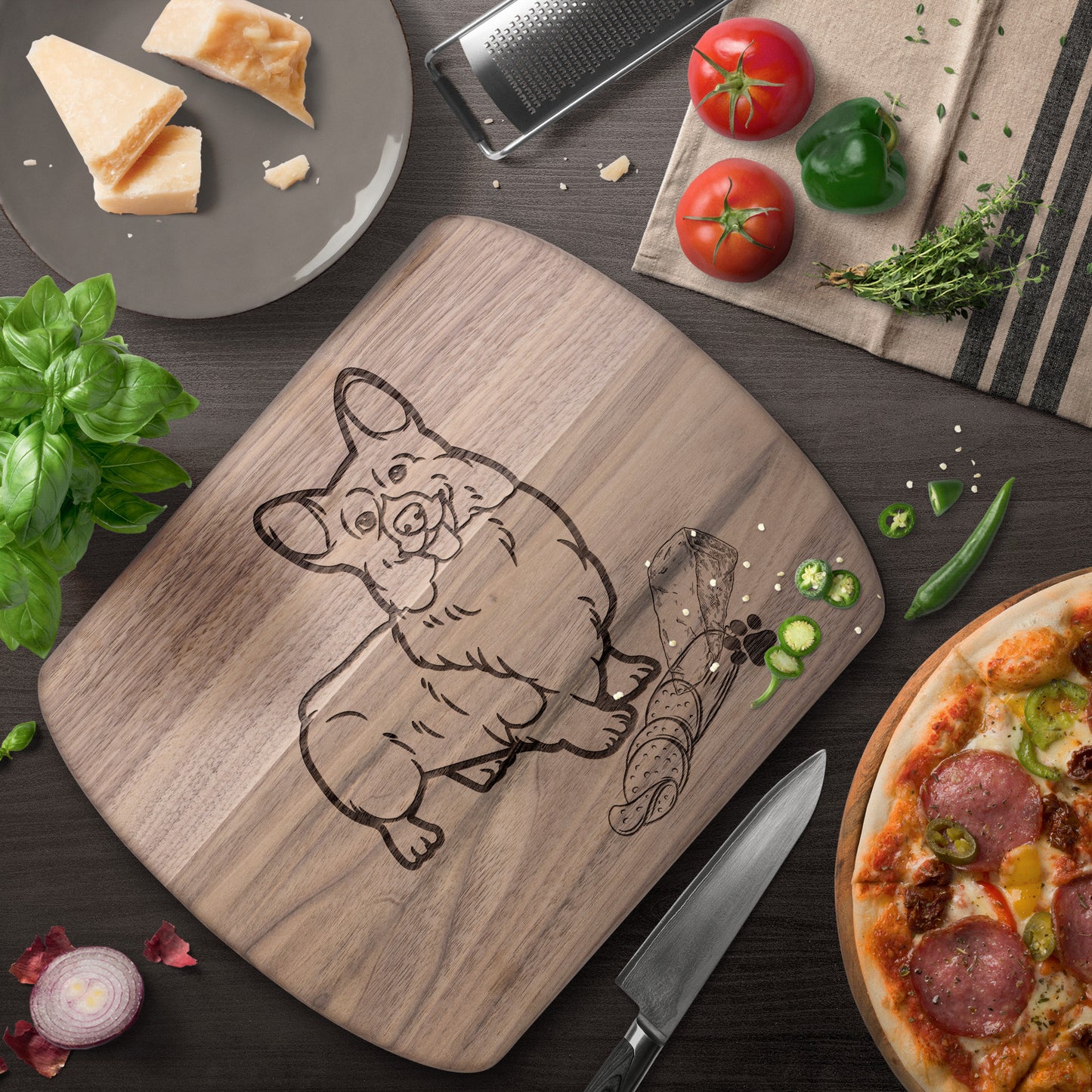 Corgi Cutting board