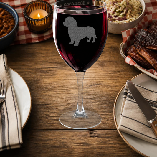 Dachshund Wire Hair Engraved Wine Glass