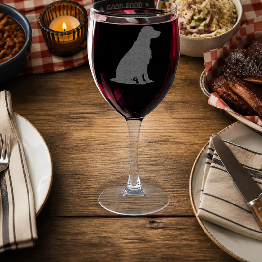 Irish Setter Engraved Wine Glass