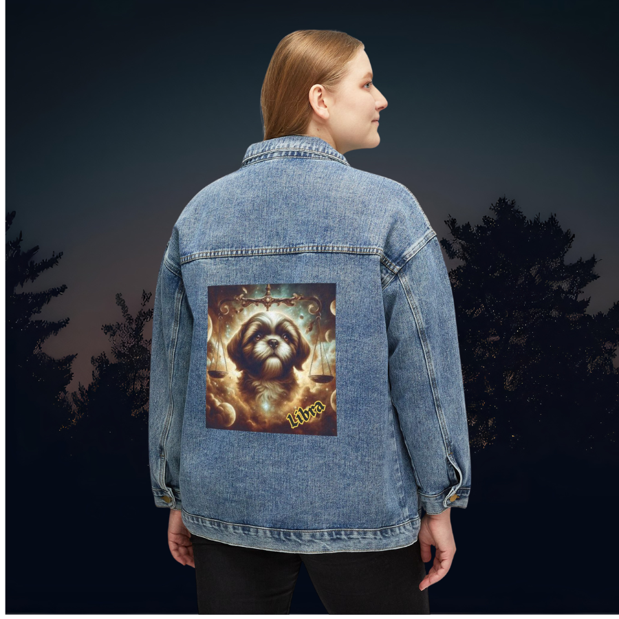 Libra as Shih Tzu Celestial Denim Jacket