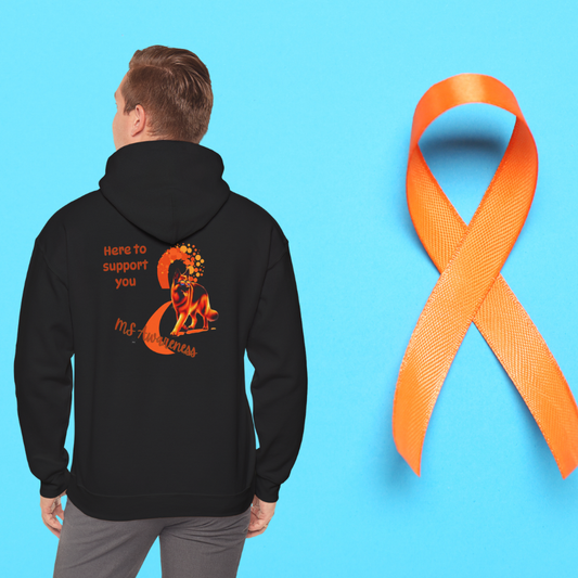 German Shepherd "Here to Support You" MS Awareness Hoodie
