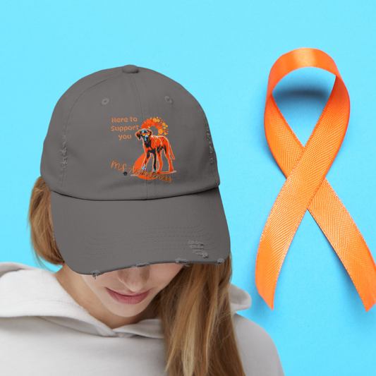 Great Dane "Here to Support You" MS Awareness Distressed Cap