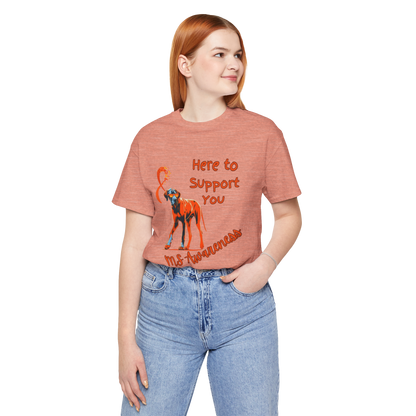 Great Dane MS Awareness T-Shirt – "Here to Support You" Orange Ribbon Tee