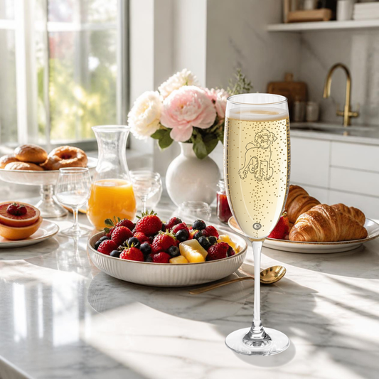 Poodle Standard Engraved Champagne Flute