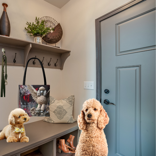 Poodle Angelic Gargoyle Protector Tote Bag