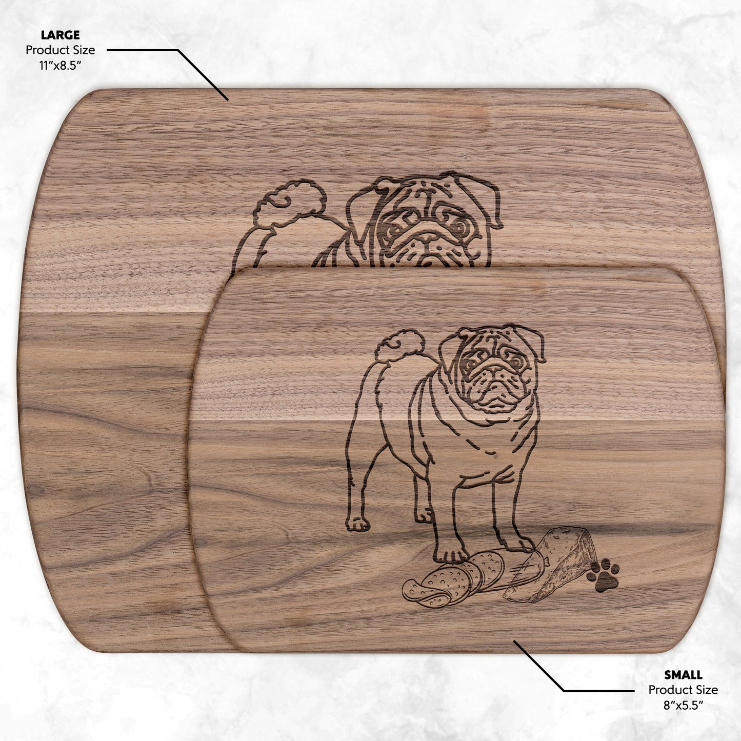 Pug Cutting Board