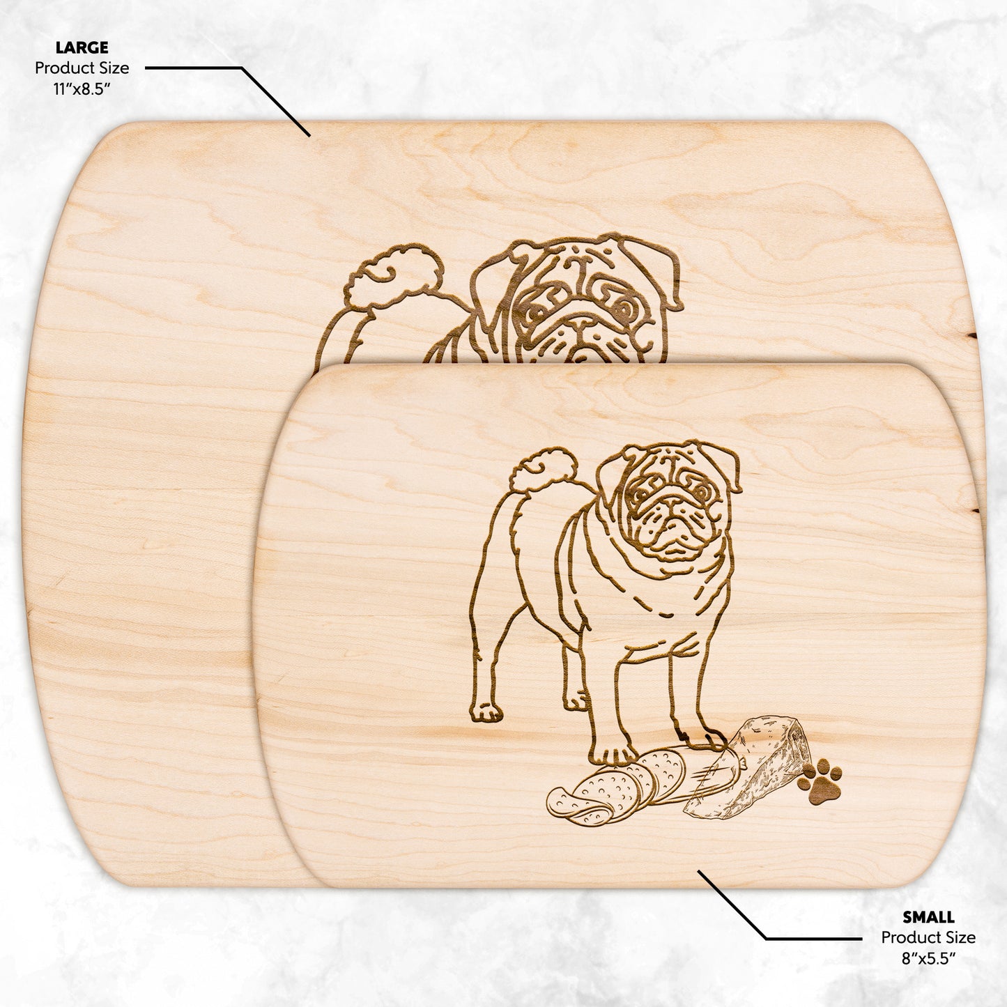 Pug Cutting Board