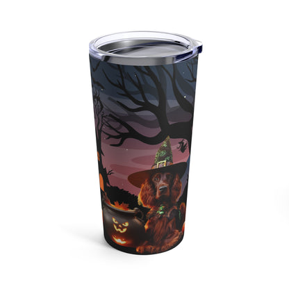 Witchy Irish Setter Tumbler with Lid