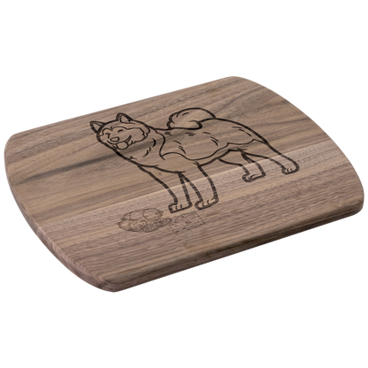Shiba_Inu_Wood_Cutting_boards_Dark_Rounded_H_Angle_Mockup.png