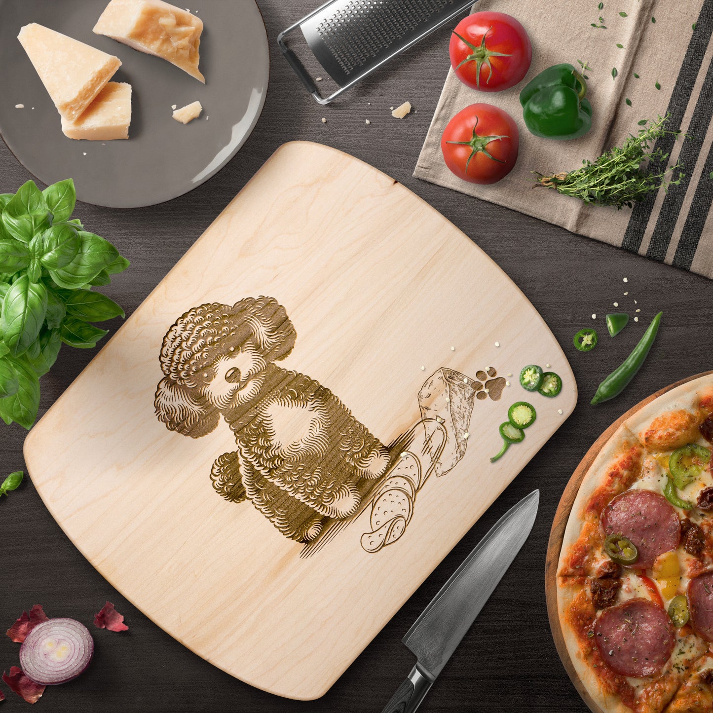 Toy Poodle Cutting Board