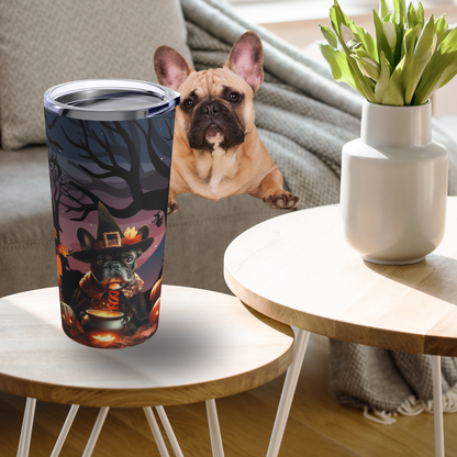 Enchanting French Bulldog Witch Halloween Tumbler