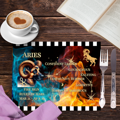 Aries as German Shepherd Placemat, Aries Mar 21 - Apr 19