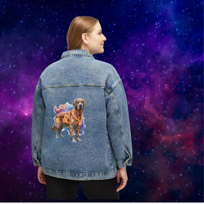 Golden Retriever Leo Celestial Collection Denim Jacket
