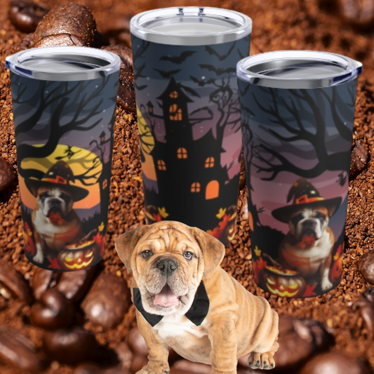 Halloween Witch American Bulldog Tumbler