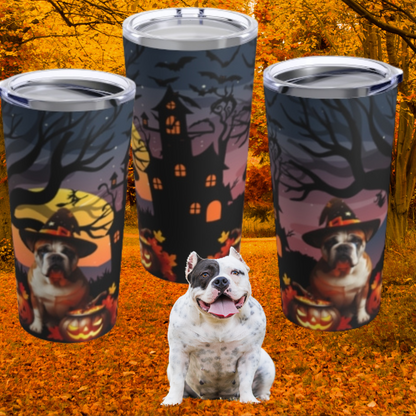 Halloween Witch American Bulldog Tumbler
