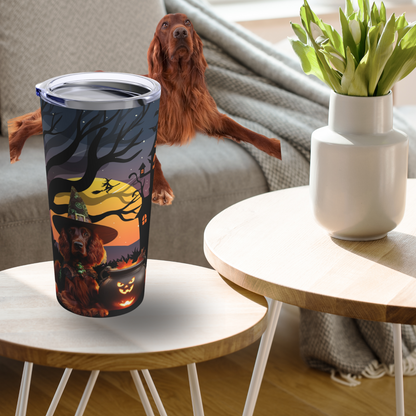 Witchy Irish Setter Tumbler with Lid