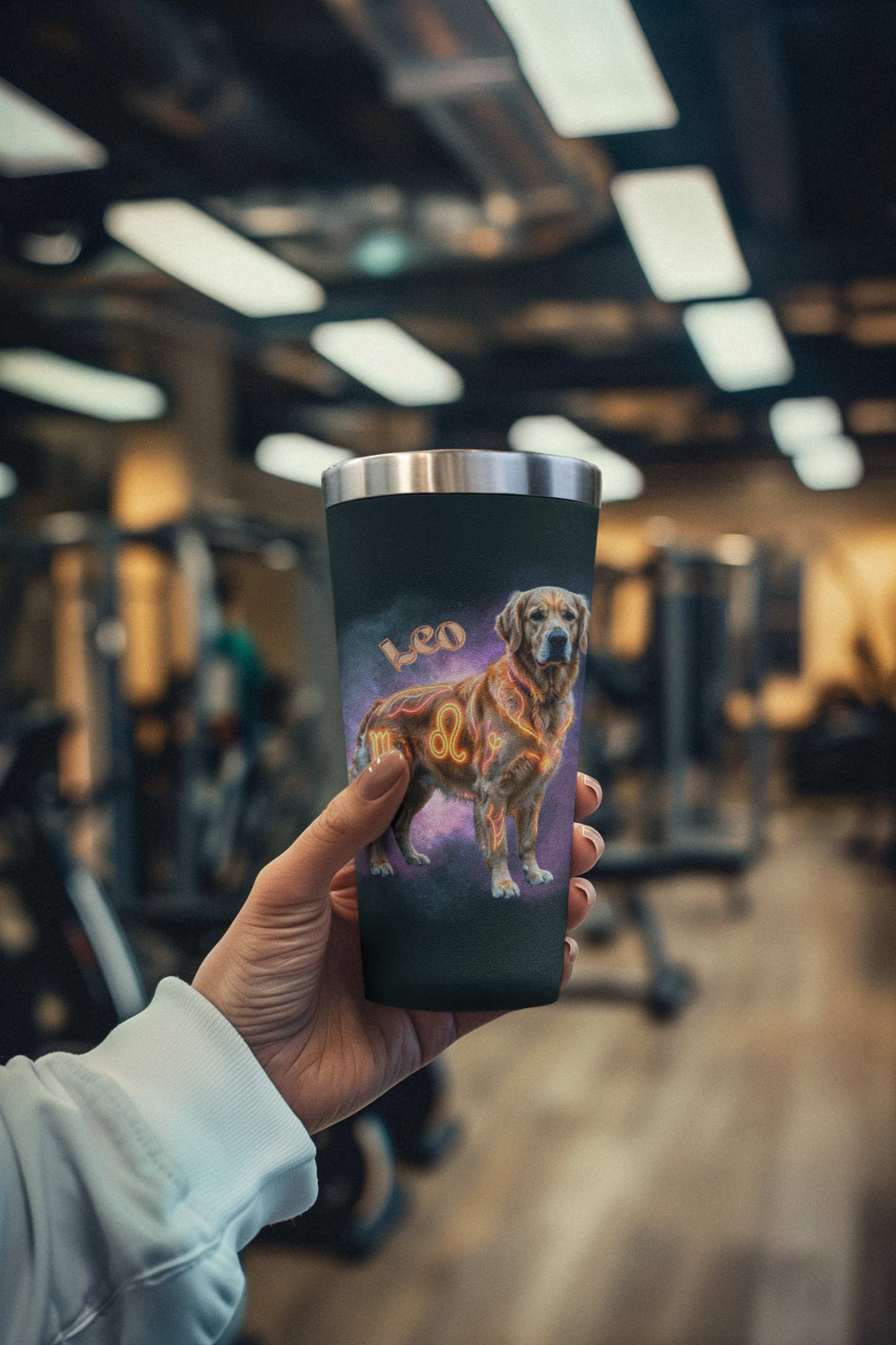 Celestial Leo Golden Retriever 20oz Stainless Steel Tumbler