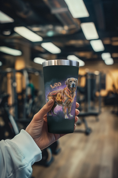 Celestial Leo Golden Retriever 20oz Stainless Steel Tumbler