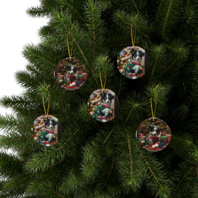 Border Collie Naughty or Nice Christmas Ornament