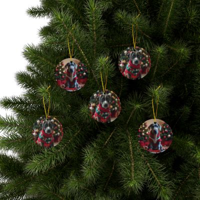 Great Dane Naughty or Nice Christmas Ornament set