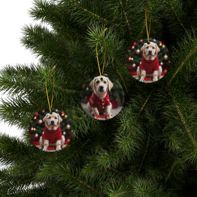 Labrador Retriever Naughty or Nice Christmas Ornament set