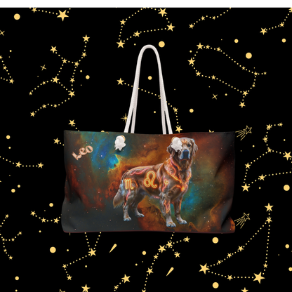 Golden Retriever Leo Celestial Collection Weekender Bag