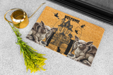 Chihuahua gargoyle Angel Doormat and Door Protection Gothic Halloween design