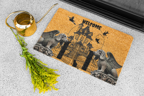 dacshund Guardian Angel Gargoyle Doormat