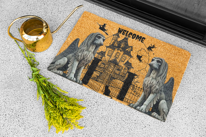 Afghan Hound Gargoyle Angel Doormat Spiritual Protector