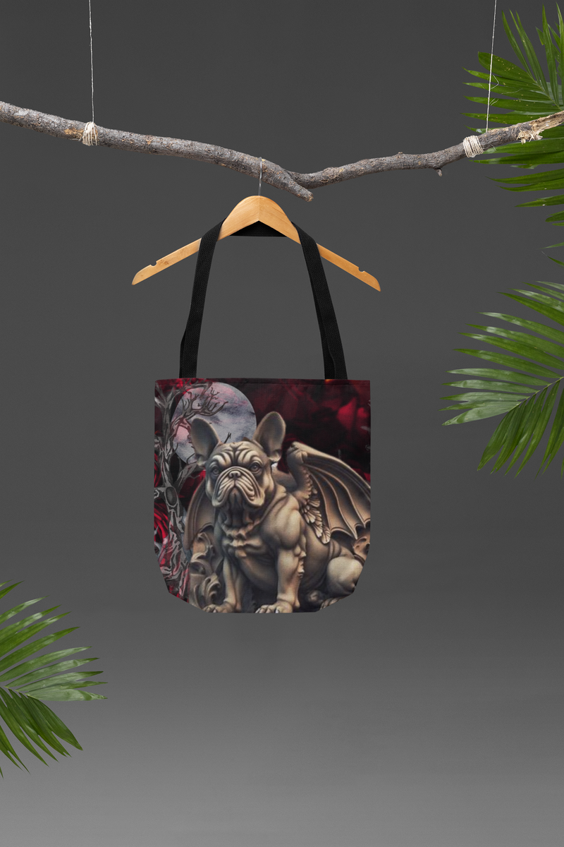 French Bulldog Guardian Angel Gargoyle Tote Bag