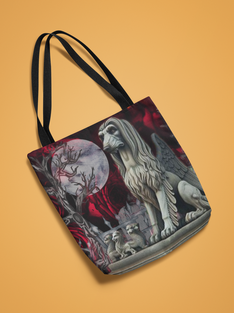 Afghan Hound Gargoyle Angel Totebag Pecfect for Trick or Treat