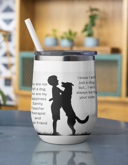Hug a Dog Day Chill Wine Tumbler